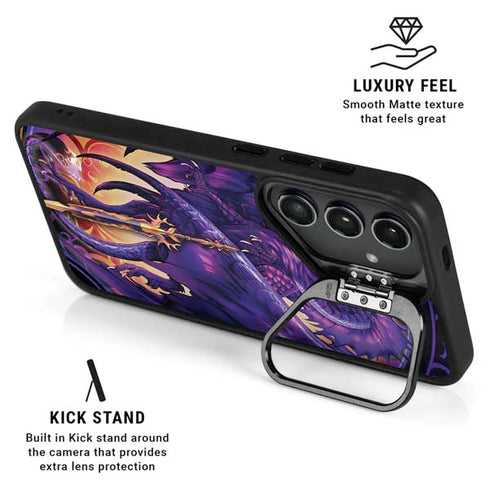 Dragonblade Netherblade Purple by Ruth Thompson Galaxy S25 Kickstand Case